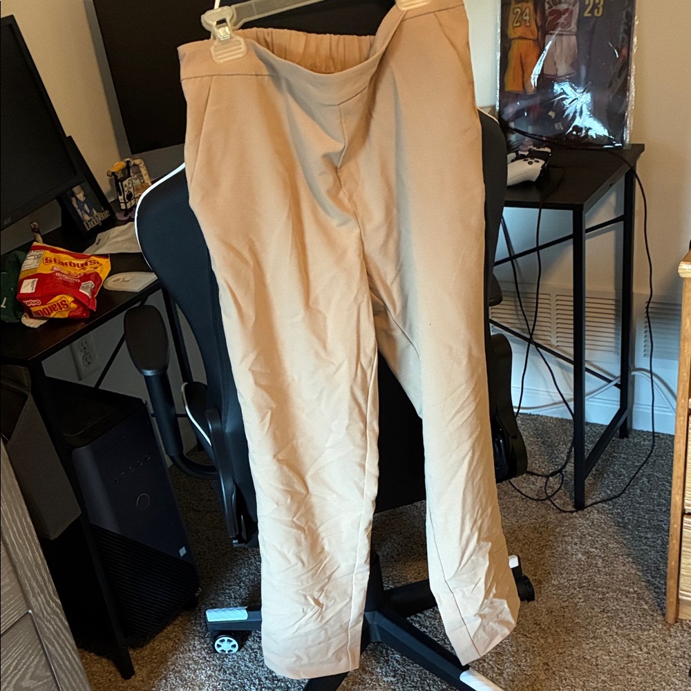 Time and Tru Tan Straight Leg Pants